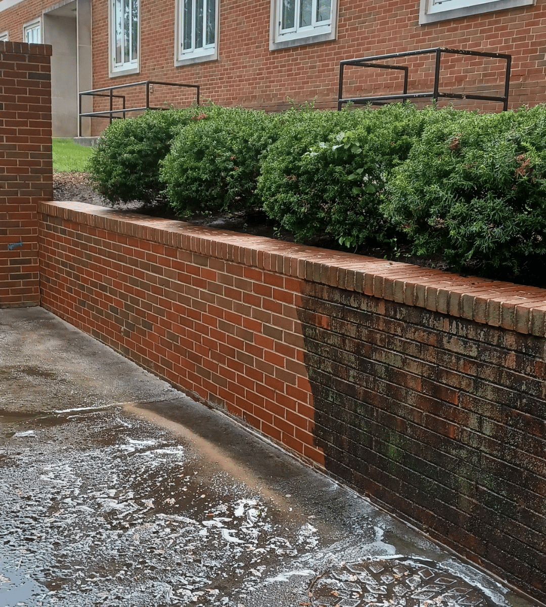 pressure washing before and after photo